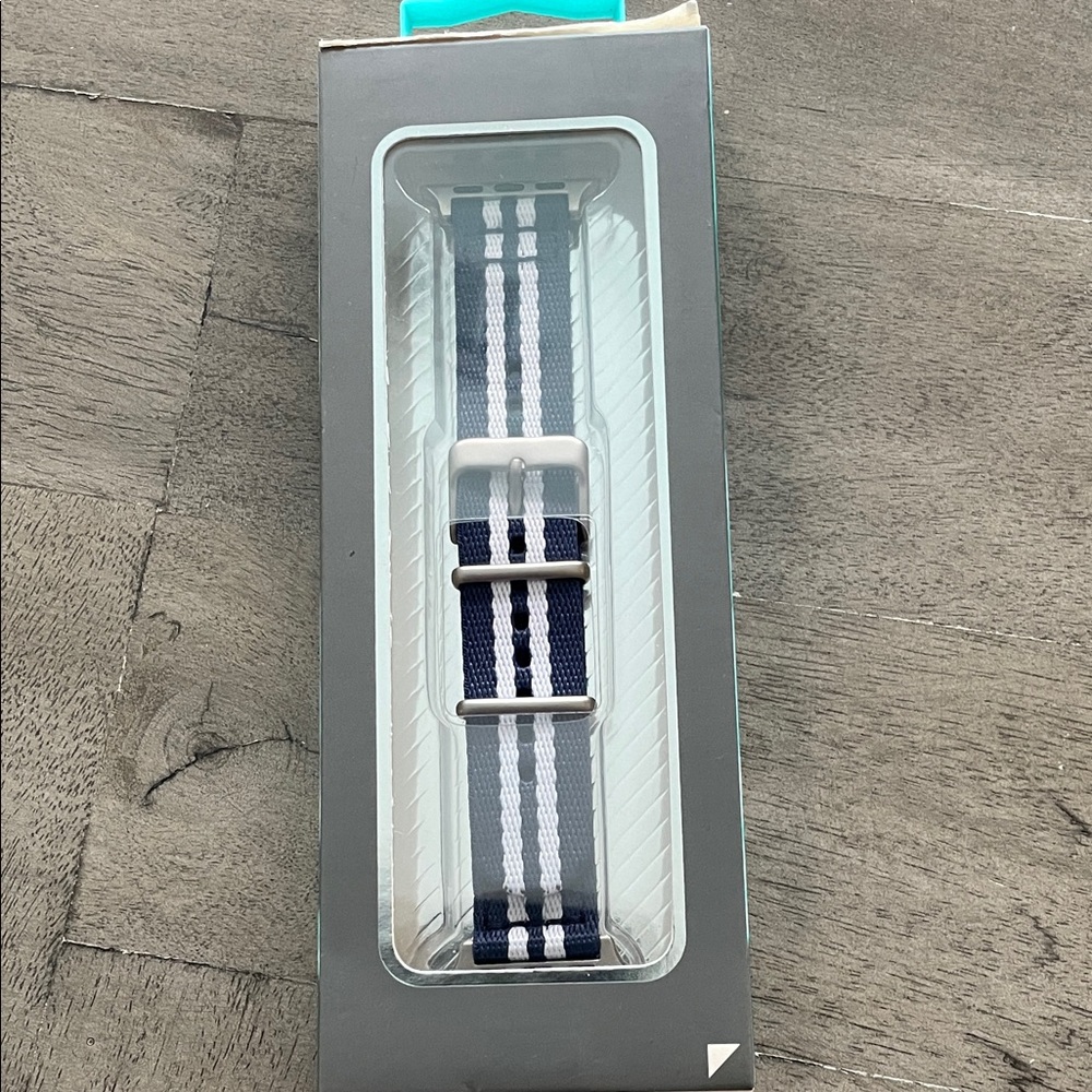 38 mm Navy and White Striped Watch Band for Apple Watch